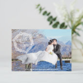 装飾用スタイリッシュ2フォト結婚サンキューカード サンキューカード (スタンド正面)