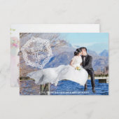 装飾用スタイリッシュ2フォト結婚サンキューカード サンキューカード (正面/裏面)