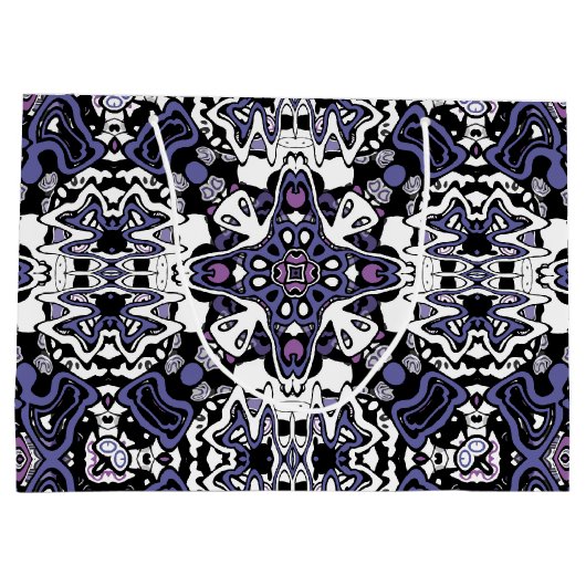 装飾用スタイル幾何学的モロッコカリアスコープ ラージペーパーバッグ (裏面)