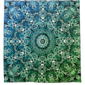 装飾用スタイル幾何学的モロッコカリエドスコープm シャワーカーテン (正面)