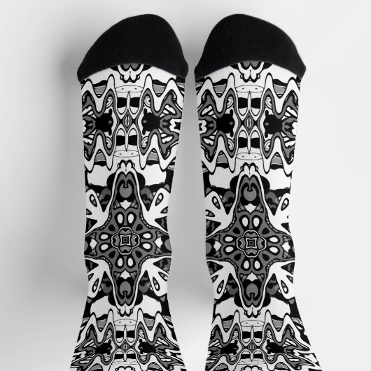 装飾用スタイル幾何学的モロッコカリエドスコープm ソックス (上部)