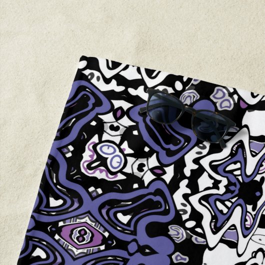 装飾用スタイル幾何学的モロッコカリエドスコープm ビーチタオル (インサイチュ)