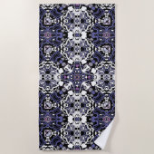 装飾用スタイル幾何学的モロッコカリエドスコープm ビーチタオル (正面)