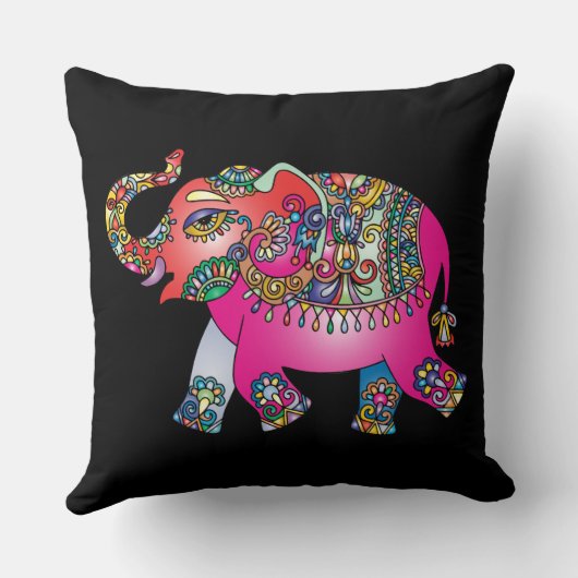 装飾用ゾウ枕 クッション (裏面)