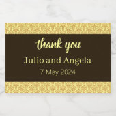 装飾用ダマスクパタ結婚ーン スパークリングワインラベル (シングルラベル)