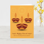 装飾用ディワリランプ カード (黄色い花)