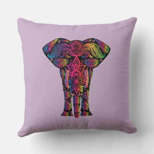 装飾用ネオンインクエレファント装飾用クッション クッション (裏面)