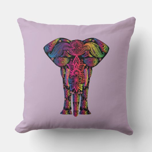 装飾用ネオンインクエレファント装飾用クッション クッション (正面)