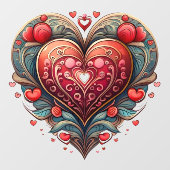 装飾用ハート窓の固定 ウィンドウサイン (シート)