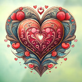 装飾用ハート窓の固定 ウィンドウサイン (シート3)