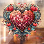 装飾用ハート窓の固定 ウィンドウサイン (シート2)