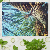 装飾用パインコーン キッチンタオル (折り畳み)