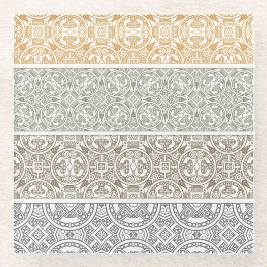 装飾用パターン ガラスコースター (正面)