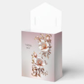 装飾用ピンクの花柄ギフトボックス フェイバーボックス (オープン)
