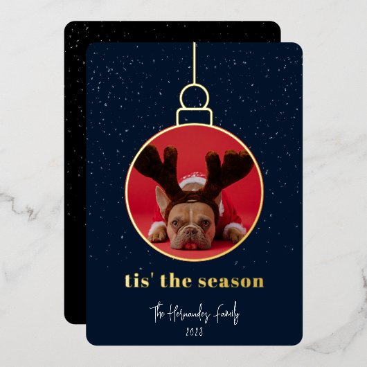 装飾用フォトフレーム 箔シーズンカード (正面/裏面)