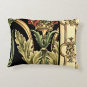 装飾用フローラデザインと黒縁ど アクセントクッション (裏面)