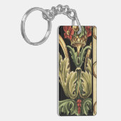 装飾用フローラデザインと黒縁ど キーホルダー (正面左)
