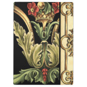 装飾用フローラデザインと黒縁ど クリップボード (裏面)