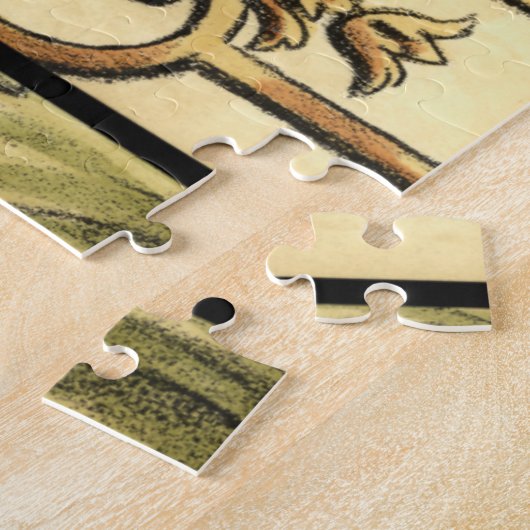 装飾用フローラデザインと黒縁ど ジグソーパズル (側面)