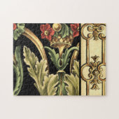 装飾用フローラデザインと黒縁ど ジグソーパズル (横)