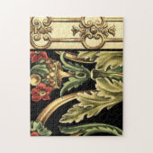 装飾用フローラデザインと黒縁ど ジグソーパズル (縦)