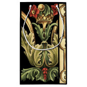 装飾用フローラデザインと黒縁ど スモールペーパーバッグ (裏面)