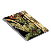 装飾用フローラデザインと黒縁ど ノートブック (右側)