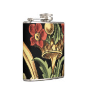 装飾用フローラデザインと黒縁ど フラスク (右)