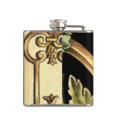 装飾用フローラデザインと黒縁ど フラスク (裏面)