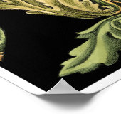 装飾用フローラデザインと黒縁ど ポスター (角)