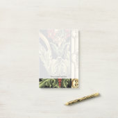 装飾用フローラデザインと黒縁ど ポストイット (デスク上)