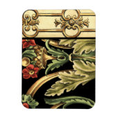 装飾用フローラデザインと黒縁ど マグネット (縦)