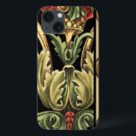 装飾用フローラデザインと黒縁ど iPhone 13ケース<br><div class="desc">黒で囲絵画まれた魅力的なフローラデザインを持つ観賞用の縁どバーズ。緑と赤の色が黒い背景にプリントから飛び出す。君の壁はどれほど素晴らしいだろう?購入して見つけろ!</div>