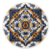 装飾用フローラ地中海のスペインの植物 セラミックノブ (正面)