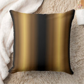 装飾用ブラックおよび金ゴールドストライプの装飾用クッション クッション (ブランケット)