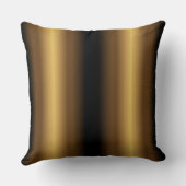 装飾用ブラックおよび金ゴールドストライプの装飾用クッション クッション (裏面)
