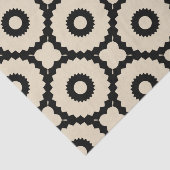 装飾用ブラックとベージュの幾何学的パターン 薄葉紙 (詳細)