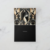 装飾用ブラックキャット抽象芸術サンキューカード サンキューカード (内部)