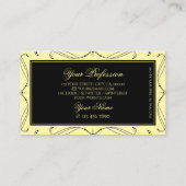 装飾用ブラッククリームダきらめくンツ華美 名刺 (裏面)