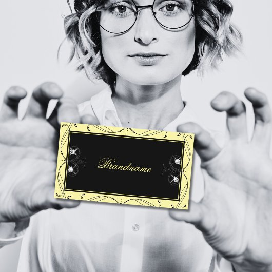 装飾用ブラッククリームダきらめくンツ華美 名刺