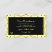 装飾用ブラッククリームダイヤきらめくモンドイニシャル 名刺 (裏面)