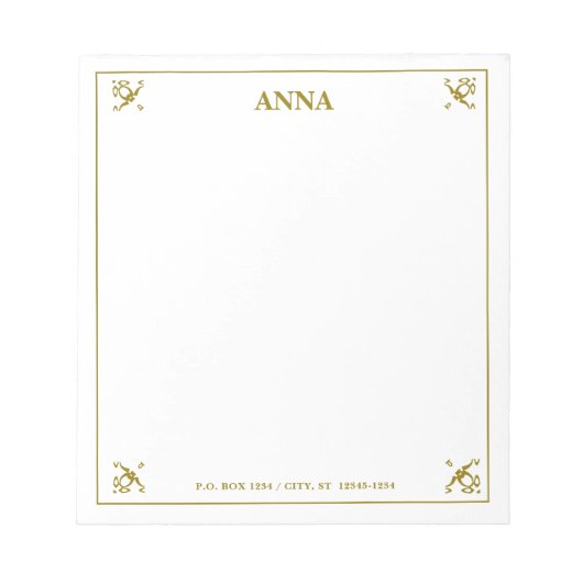 装飾用メモパーソナライズされた帳 ノートパッド (正面)