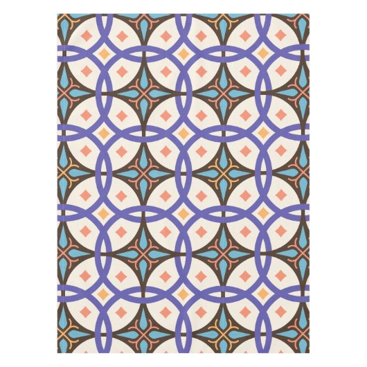 装飾用モザイク華美セラミックタイル模様 テーブルクロス (正面)