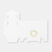 装飾用モノグラム結婚式の引き出物箱 |白 フェイバーボックス (折り畳みなし)