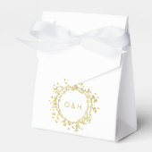 装飾用モノグラム結婚式の引き出物箱 |白 フェイバーボックス (正面サイド)