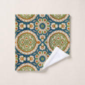 装飾用ヴィンテージアラビア花柄 バスタオルセット (ウォッシュタオル)