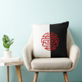 装飾用伝統的白黒赤 クッション (椅子)