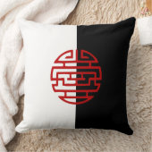 装飾用伝統的白黒赤 クッション (ブランケット)