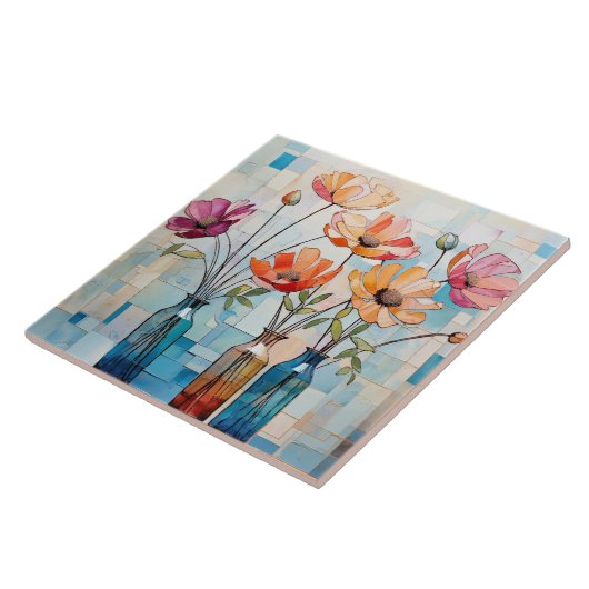 装飾用水彩花 タイル (側面)