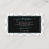 装飾用白黒きらめくダイヤモンド追加ロゴ 名刺 (裏面)